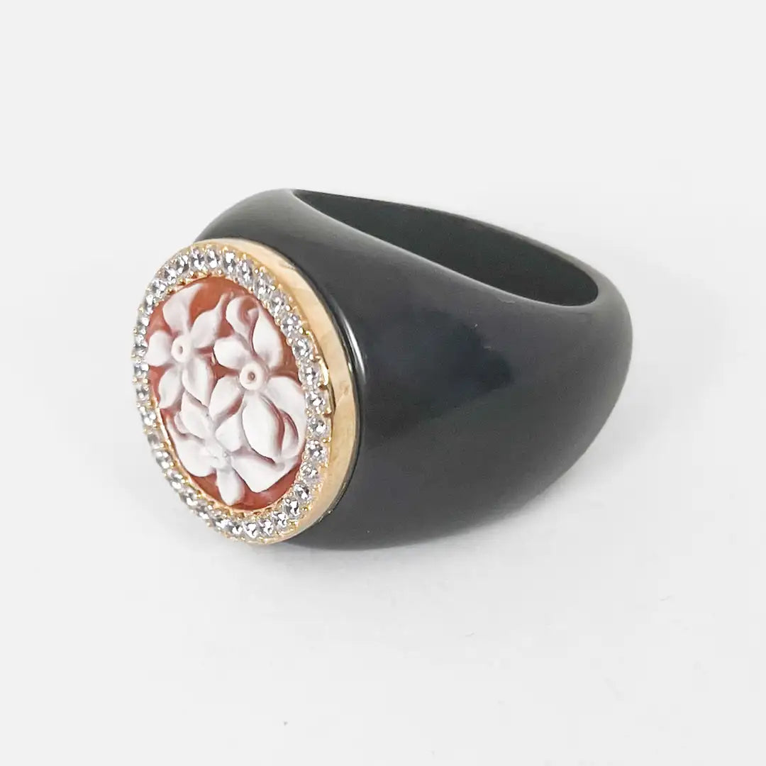 Cameo Flower Ring