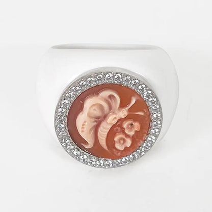 Butterfly Cameo Ring
