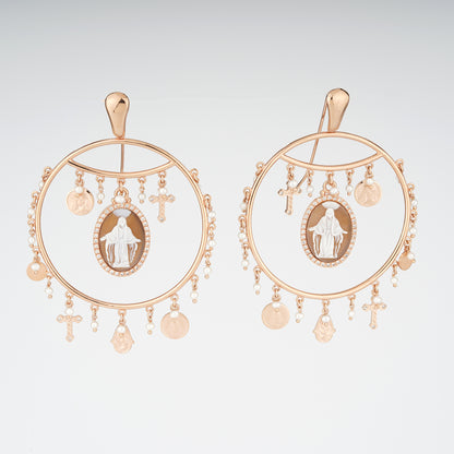 Italian Cameo Earrings Sacred Cameo Maddona