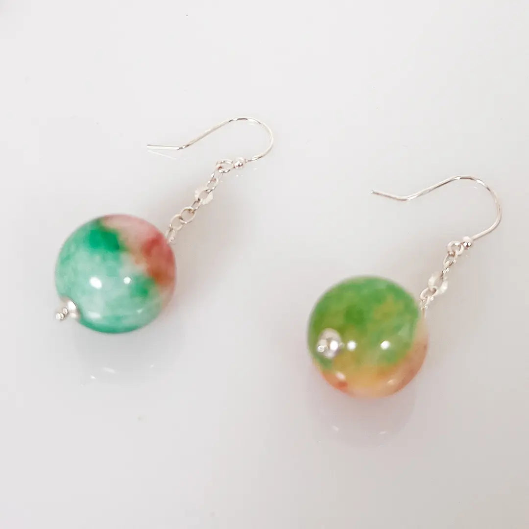 Fantasy Earrings in Silver and Agate