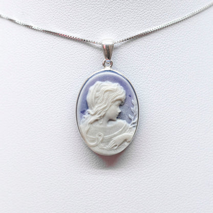 Cameo Pendant on Agate Woman Profile