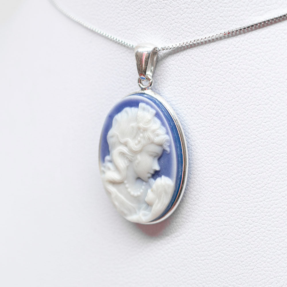 Cameo Pendant on Agate Woman Profile