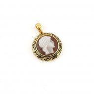 Pendant Cameo Italian Acropolis Cameo Profile Man
