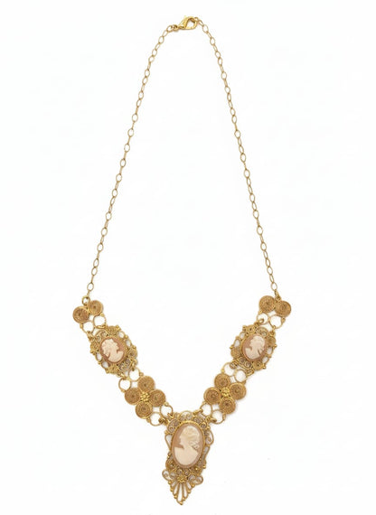 Collana in Cammeo incisione "Profilo di Donna"