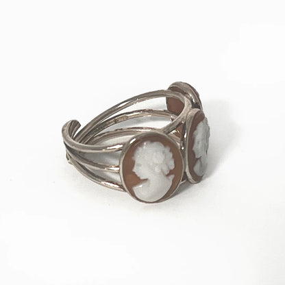 Anello Tris Cammeo Profili di Donna