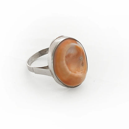 Silver Ring with Eye of Saint Lucia 