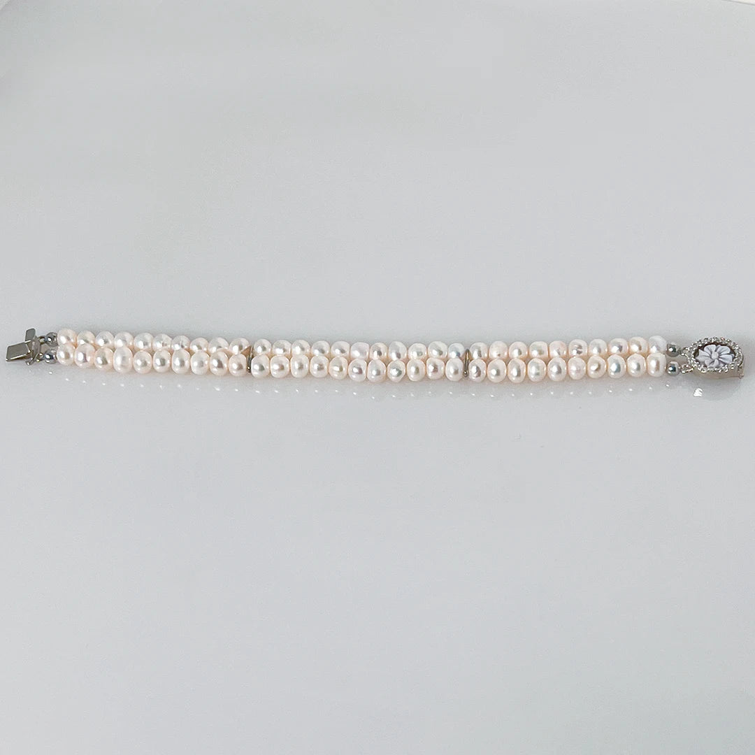 Bracciale Perle e Cammeo
