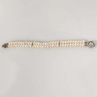 Bracciale Perle e Cammeo