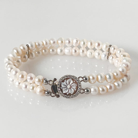 Bracciale Perle e Cammeo