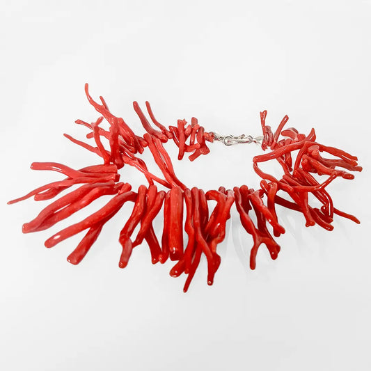 Red Coral Fringe Bracelet