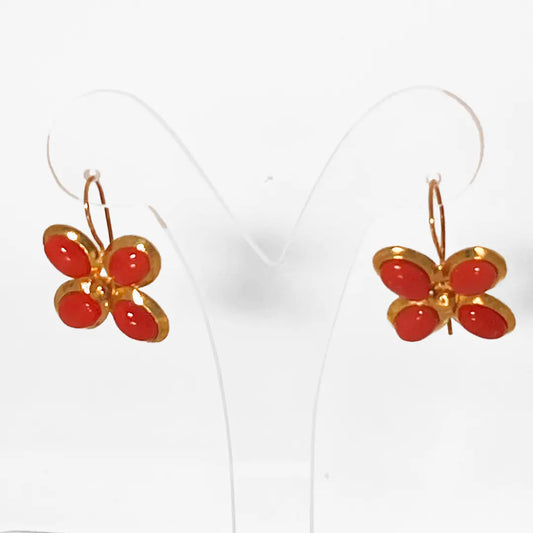 Red Coral Earrings 
