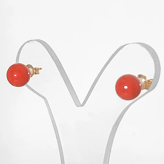 Orecchini in Corallo Rosso e Oro 18 Kt