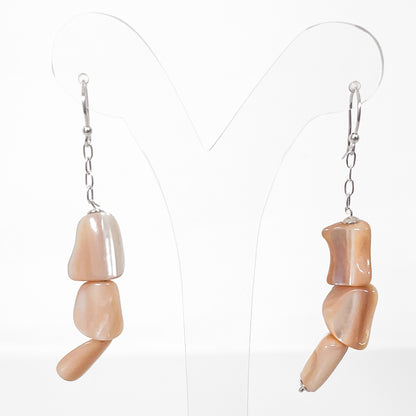 Fantasy Earrings in Silver and Mother of Pearl