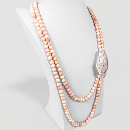 Collana Perle di Conchiglia con Cammeo