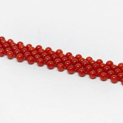 Bracciale Tessito Corallo Rosso