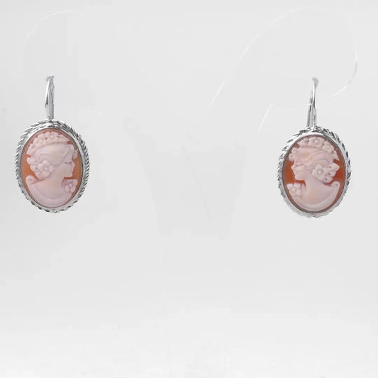Cameo Earrings Profile Woman