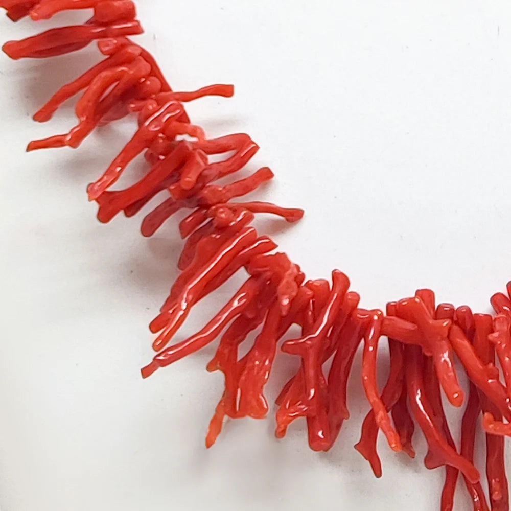 Necklace Fringe Coral Red