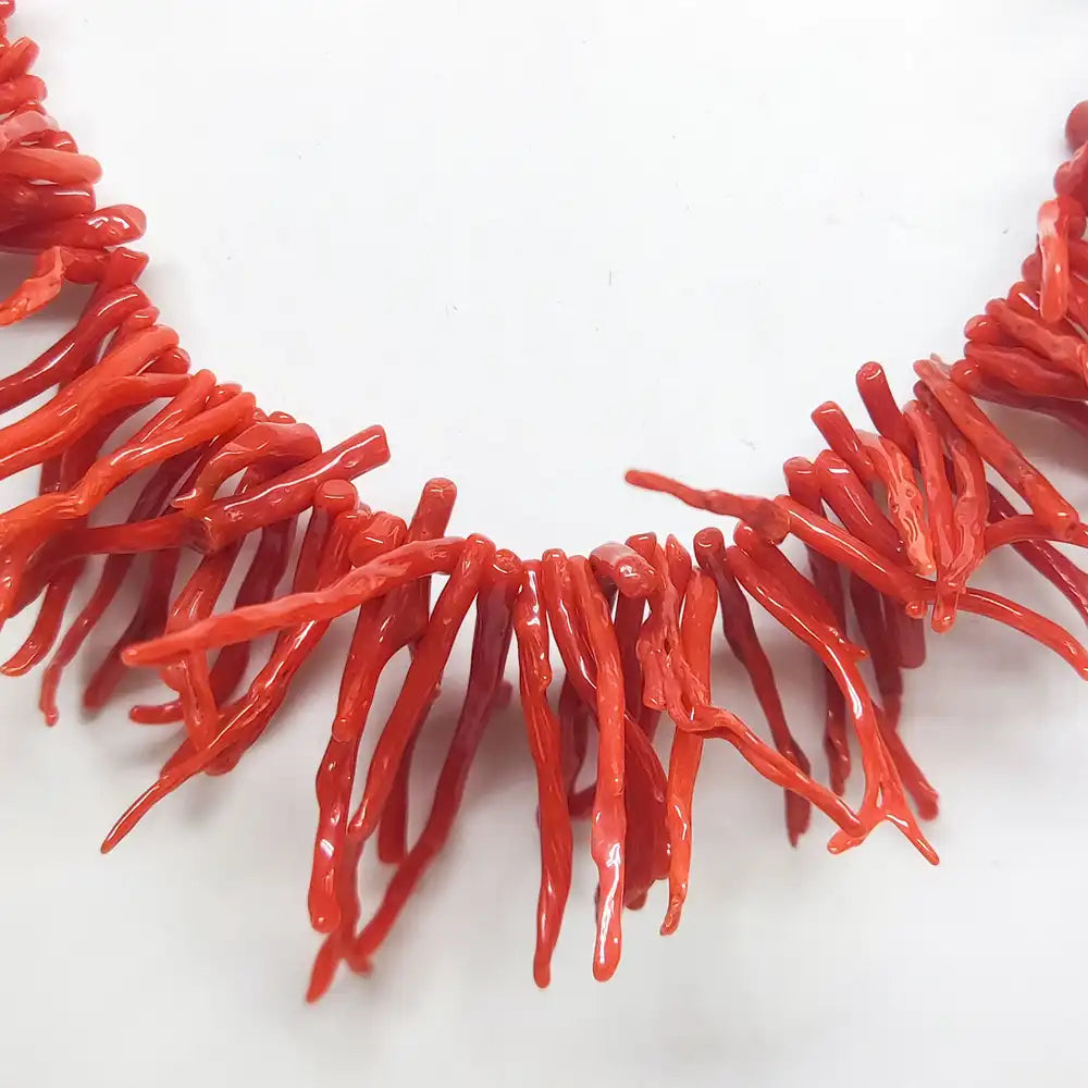 Collana Frange Corallo Rosso