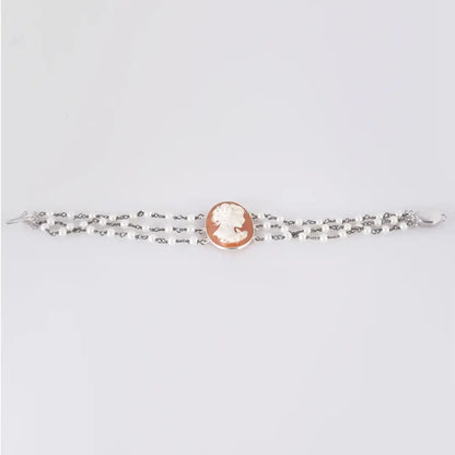 Bracciale Perle e Cammeo Profilo Donna