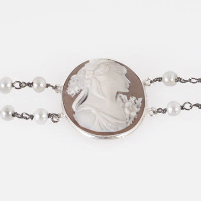 Bracciale Perle e Cammeo