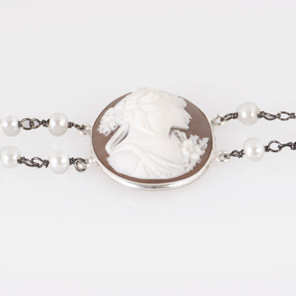 Bracciale Perle e Cammeo