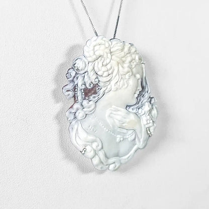 Artistic Cameo Pendant Brooch Woman Profile