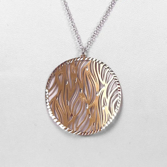 Collana in Argento con Pendente Rotondo