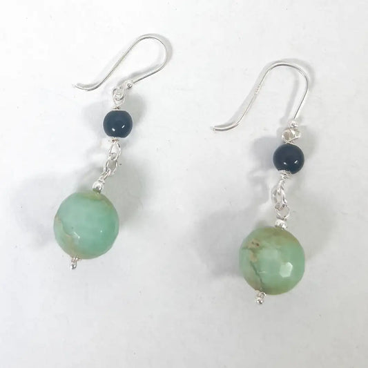 Fantasy Silver Earrings with Agate Stones