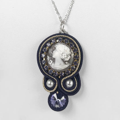 Collana Cammeo in Soutache