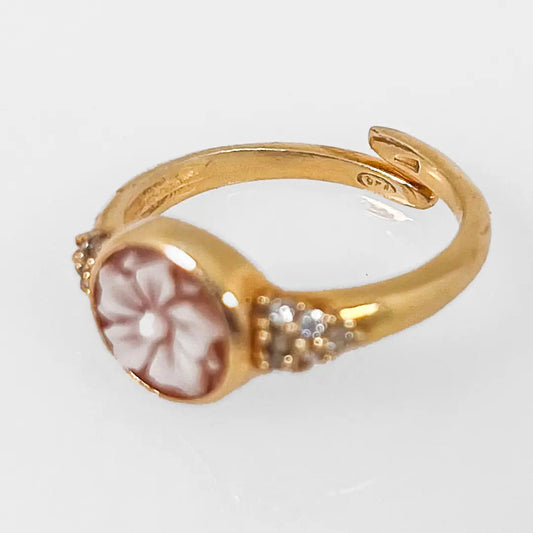 Flower Cameo Ring