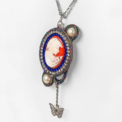 Collana Cammeo in Soutache