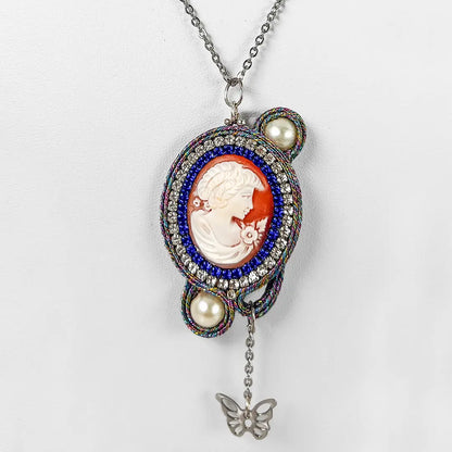 Collana Cammeo in Soutache