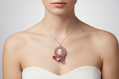 Collana Cammeo in Soutache