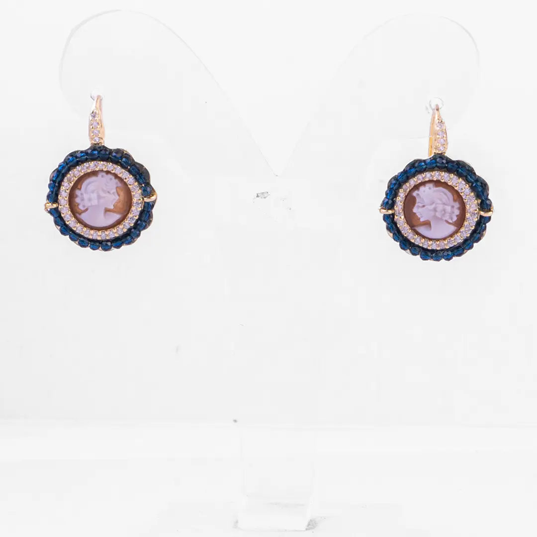 Orecchini Cammeo e Zirconi