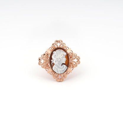 Anello-Anne-Cammeo-Profilo-Donna-Rame