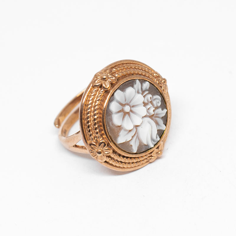 Anello Cameo Italiano Cammeo Fiori