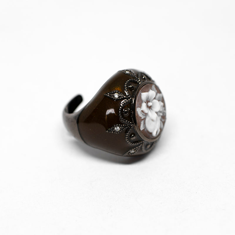 Anello Cameo Italiano Cammeo Fiori