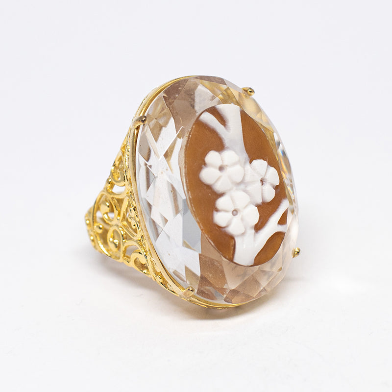 Anello Cameo Italiano Cammeo Fiori