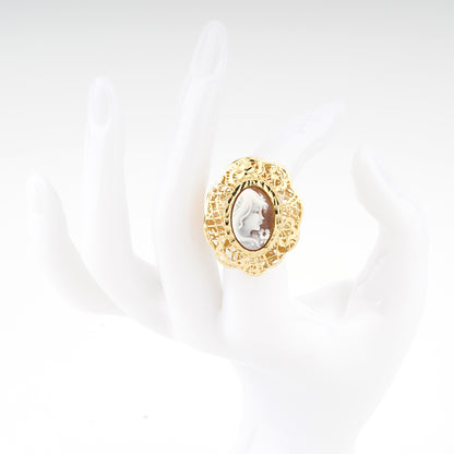 Anello-Merletti-Cammeo-Profilo-Donna-Rodio-Bianco