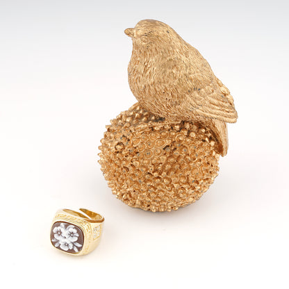 Anello-Musical-Cammeo-Tris-Fiori-Oro