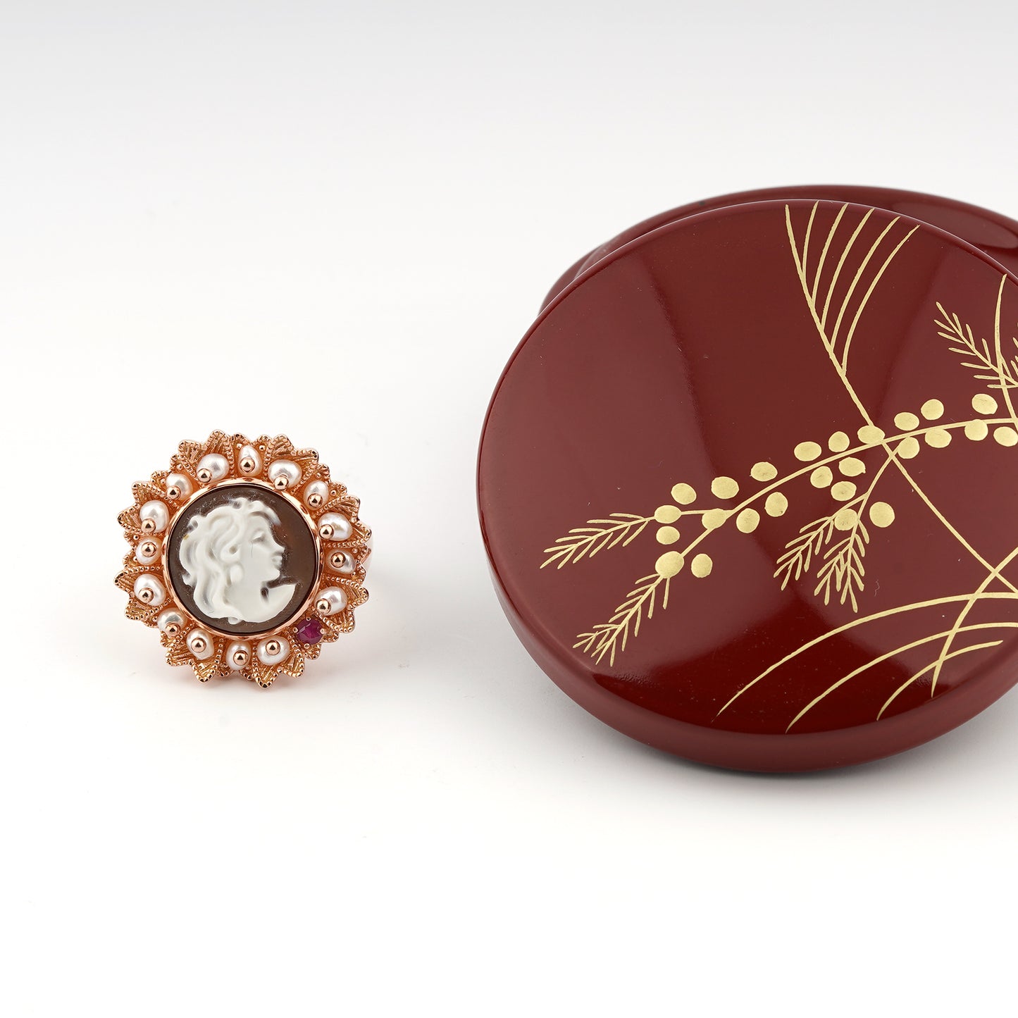 Cameo Ring Italian Anastasia Cameo Profile Woman