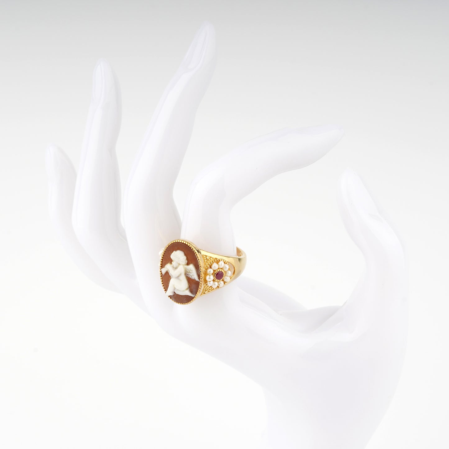 Anello Cammeo Putto-Oro