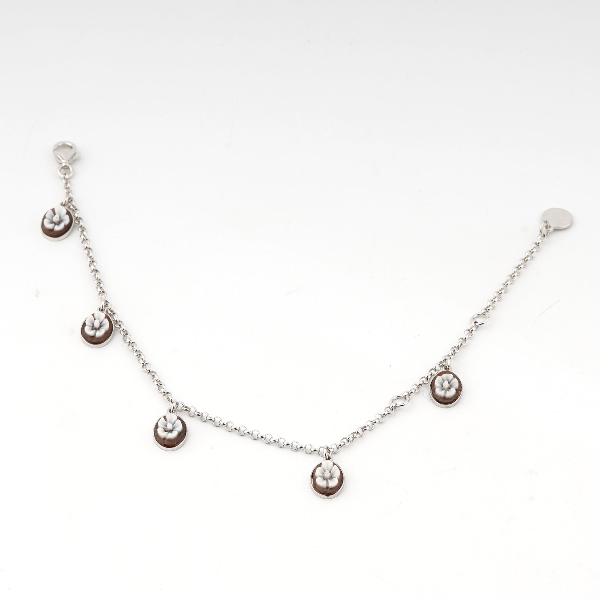 Bracciale-Colibri-Cammeo-Fiore-Rodio-Bianco
