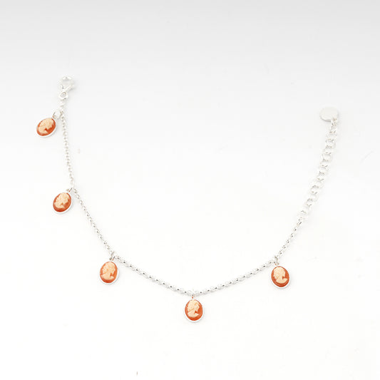 Bracciale-Colibri-Cammeo-Profilo-Donna-Cassis-Rufa-Rodio-Bianco