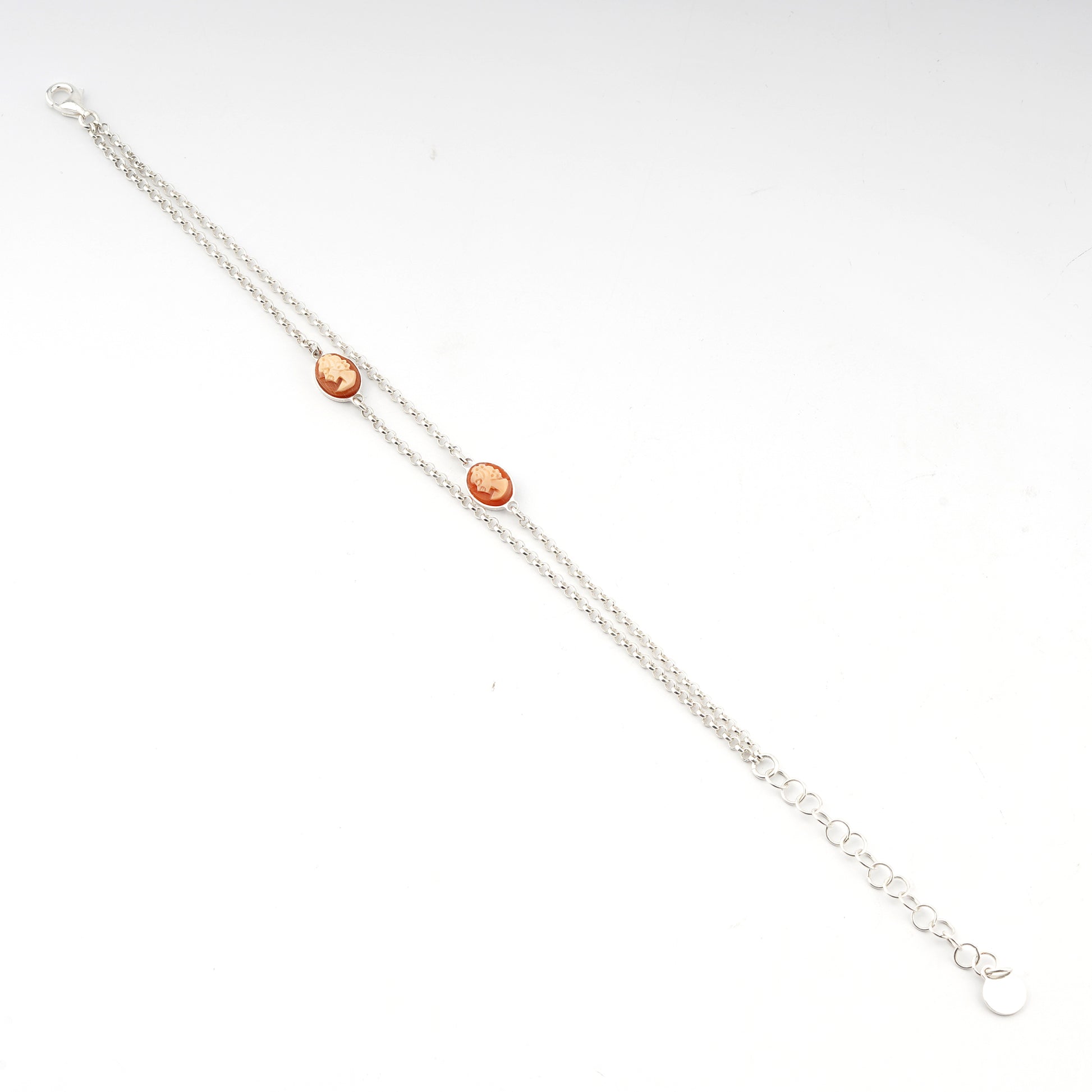 Bracciale-Colibri-Cammeo-Profilo-Donna-Cassis-Rufa-Rodio-Bianco