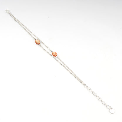 Bracciale-Colibri-Cammeo-Profilo-Donna-Cassis-Rufa-Rodio-Bianco