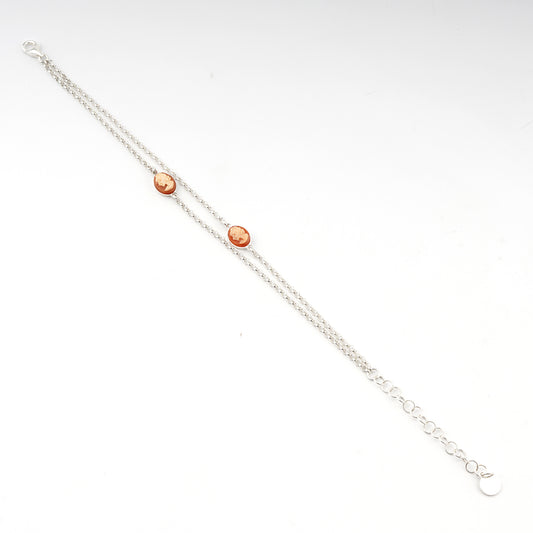 Bracciale-Colibri-Cammeo-Profilo-Donna-Cassis-Rufa-Rodio-Bianco