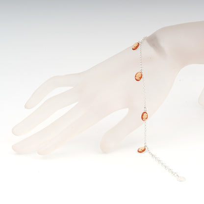 Bracciale-Colibri-Cammeo-Profilo-Donna-Cassis-Rufa-Rodio-Bianco