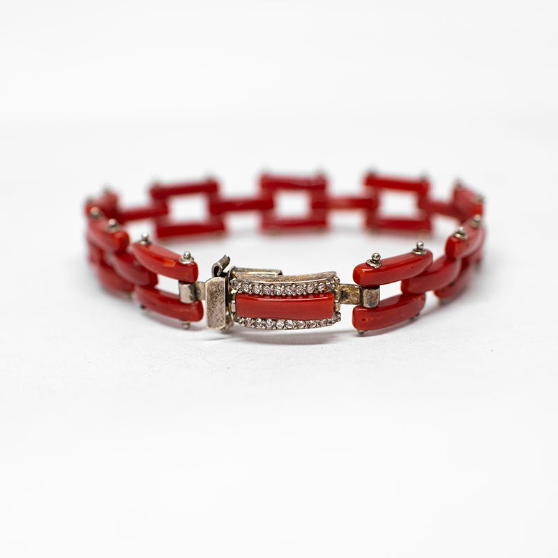 Bracciale Corallo Rosso e Zirconi