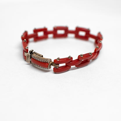 Bracciale Corallo Rosso e Zirconi